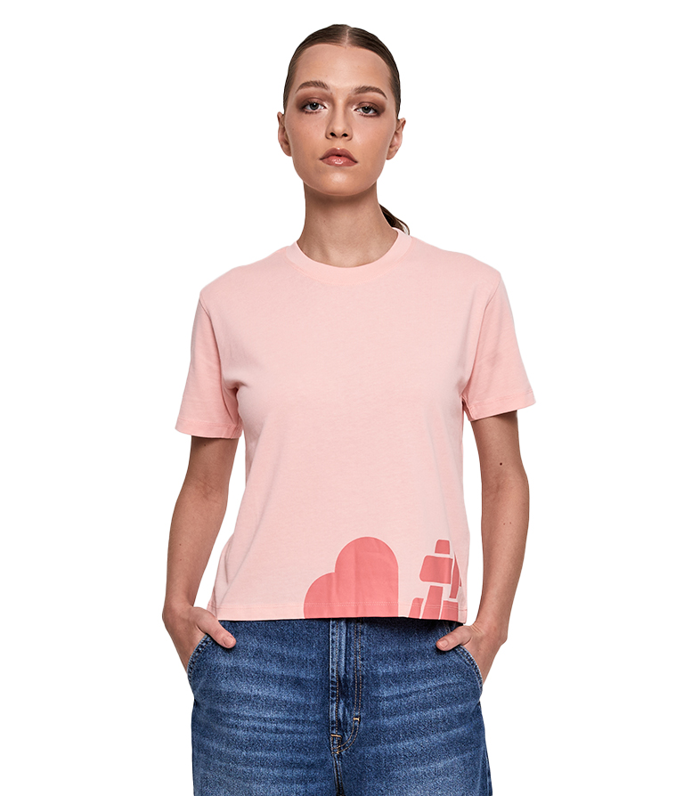 Cropped Tee - Tickled Pink image number 1