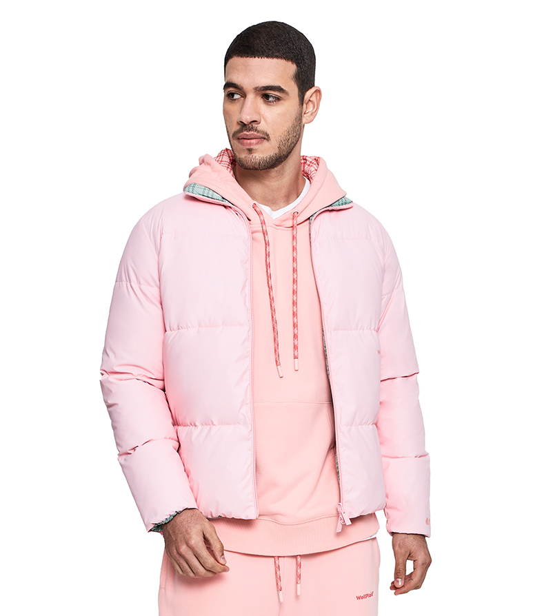 Reversible Puffer Jacket - Tickled Pink image number 0