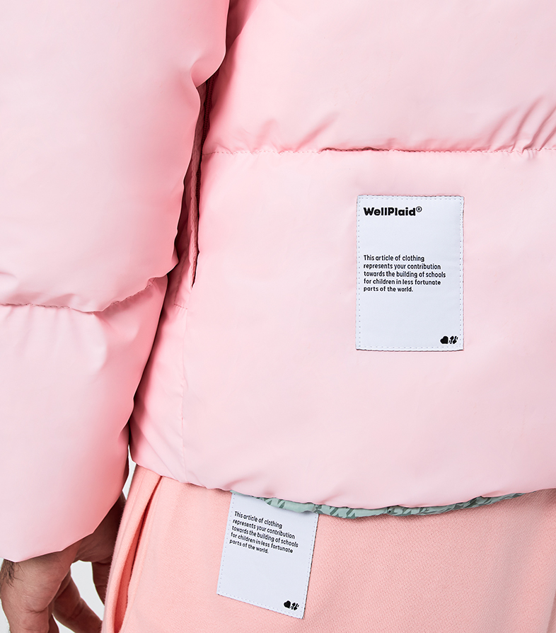 Reversible Puffer Jacket - Tickled Pink image number 5