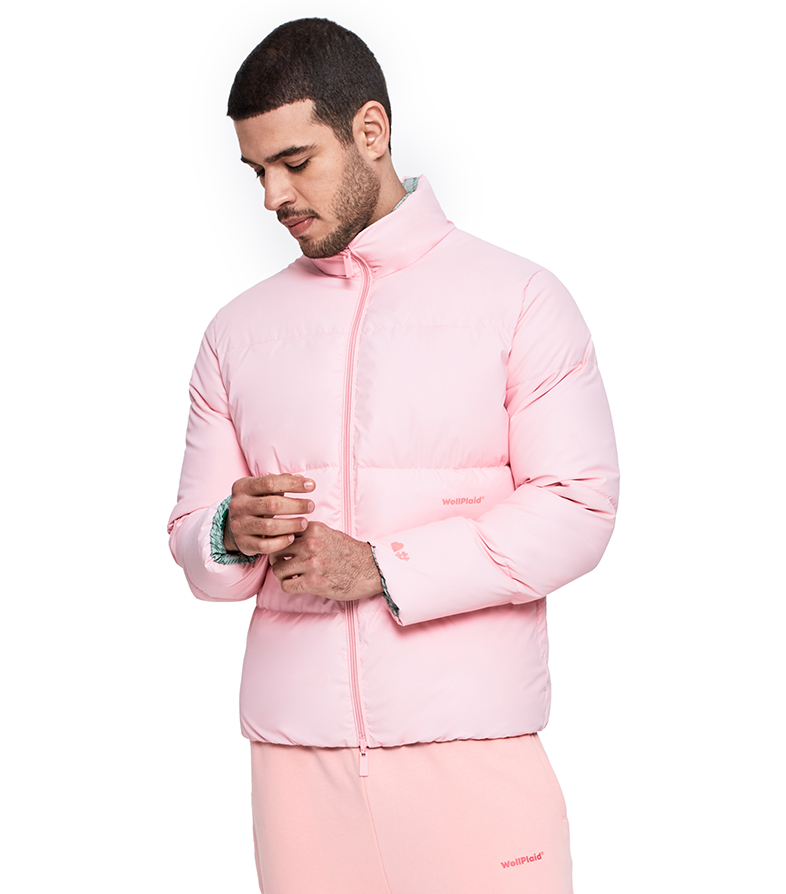 Reversible Puffer Jacket - Tickled Pink image number 2