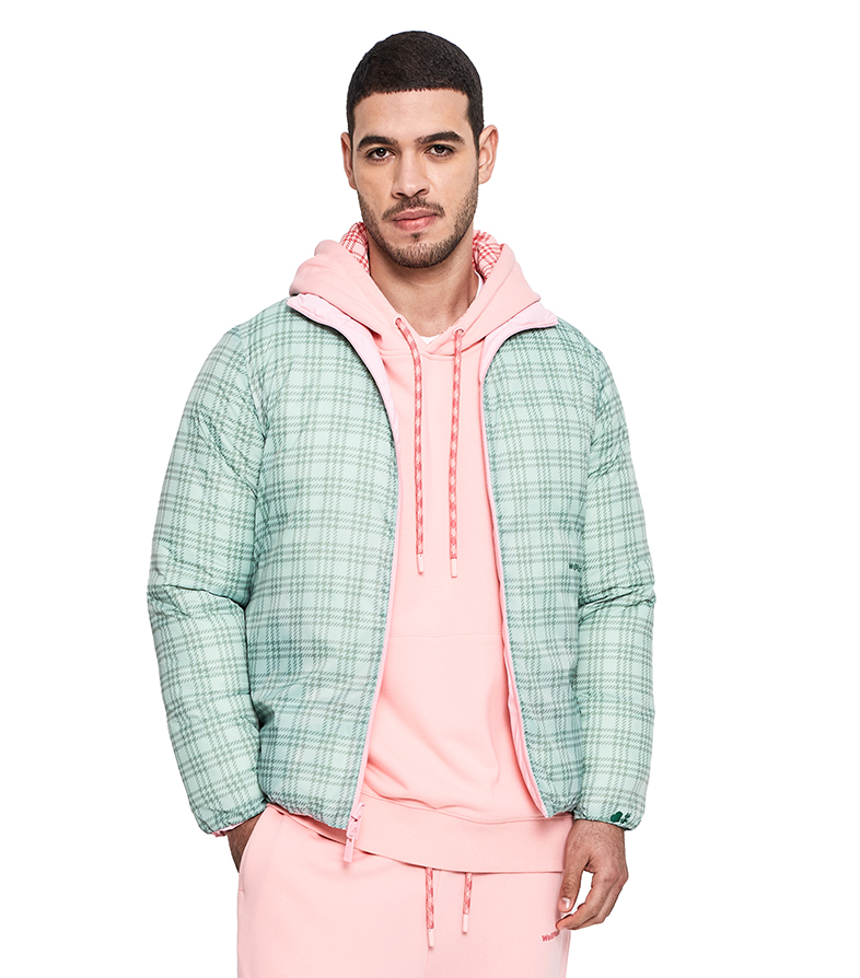Reversible Puffer Jacket - Tickled Pink image number 1