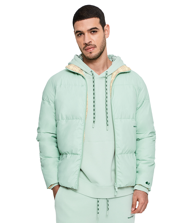 Reversible Puffer Jacket - Mint Green image number 0