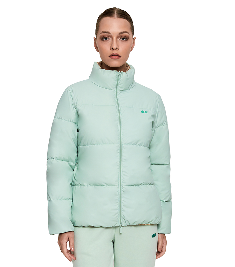 Reversible Puffer Jacket - Mint Green image number 4