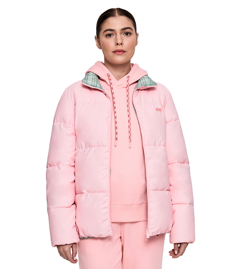 Reversible Puffer Jacket - Tickled Pink image number 0