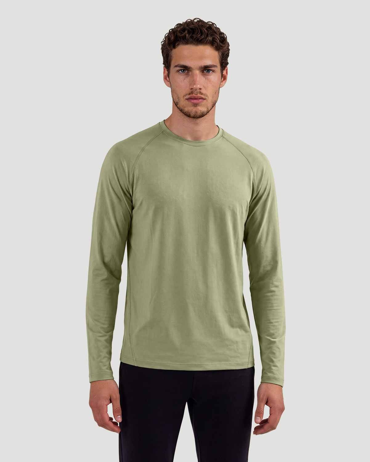 Men's Active Long Sleeve T-Shirt - Tea image number 0