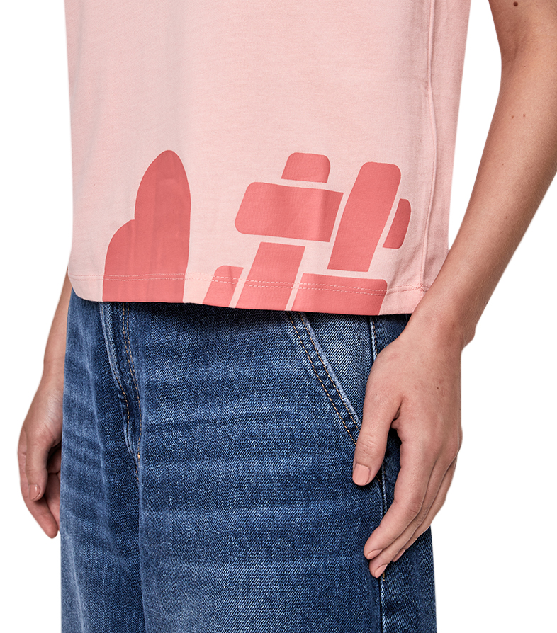 Cropped Tee - Tickled Pink image number 3