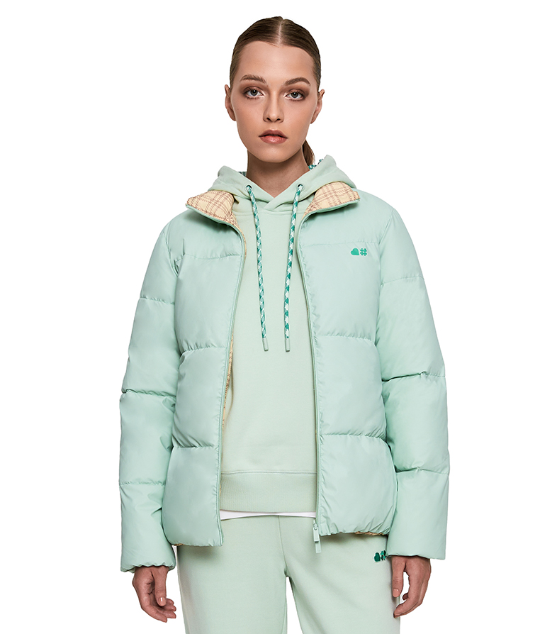 Reversible Puffer Jacket - Mint Green image number 0